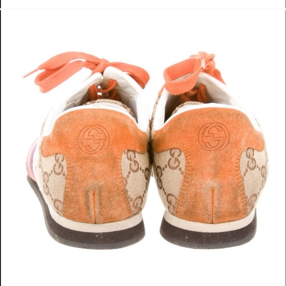 Gucci GG canvas Lowtop Suede Sneakers Size 37 - Picture 3 of 9